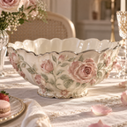 Velnqia™ Rosavelle — Sculpted Porcelain Serving Bowl