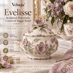 Velnqia™ Evelisse — Sculpted Porcelain Covered Sugar Bowl