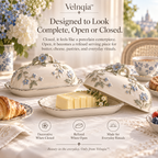Velnqia™ Aveline — Sculpted Porcelain Butter Dome
