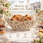 Velnqia™ Belladore — Sculpted Porcelain Bread Basket