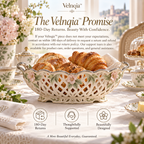Velnqia™ Belladore — Sculpted Porcelain Bread Basket