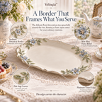 Velnqia™ Clairmont — Sculpted Porcelain Serving Tray