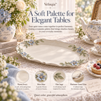 Velnqia™ Clairmont — Sculpted Porcelain Serving Tray
