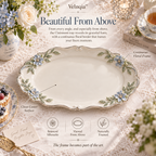 Velnqia™ Clairmont — Sculpted Porcelain Serving Tray