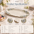 Velnqia™ Clairmont — Sculpted Porcelain Serving Tray