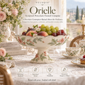 Velnqia™ Orielle — Sculpted Porcelain Footed Compote