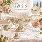 Velnqia™ Orielle — Sculpted Porcelain Footed Compote