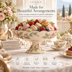 Velnqia™ Orielle — Sculpted Porcelain Footed Compote