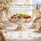 Velnqia™ Orielle — Sculpted Porcelain Footed Compote