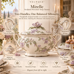 Velnqia™ Mirelle — Sculpted Porcelain Soup Tureen
