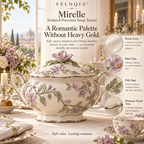Velnqia™ Mirelle — Sculpted Porcelain Soup Tureen