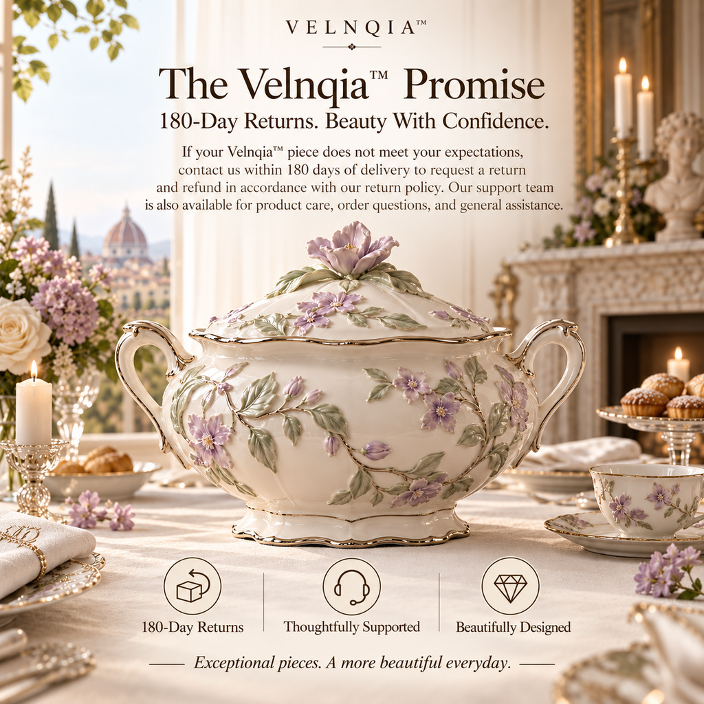 Velnqia™ Mirelle — Sculpted Porcelain Soup Tureen