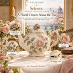 Velnqia™ Solenne — Sculpted Porcelain Teapot