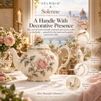 Velnqia™ Solenne — Sculpted Porcelain Teapot