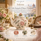 Velnqia™ Solenne — Sculpted Porcelain Teapot