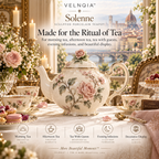 Velnqia™ Solenne — Sculpted Porcelain Teapot