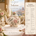 Velnqia™ Solenne — Sculpted Porcelain Teapot