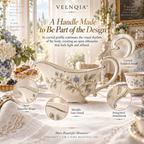 Velnqia™ Elaris — Sculpted Porcelain Sauce Boat
