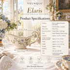 Velnqia™ Elaris — Sculpted Porcelain Sauce Boat