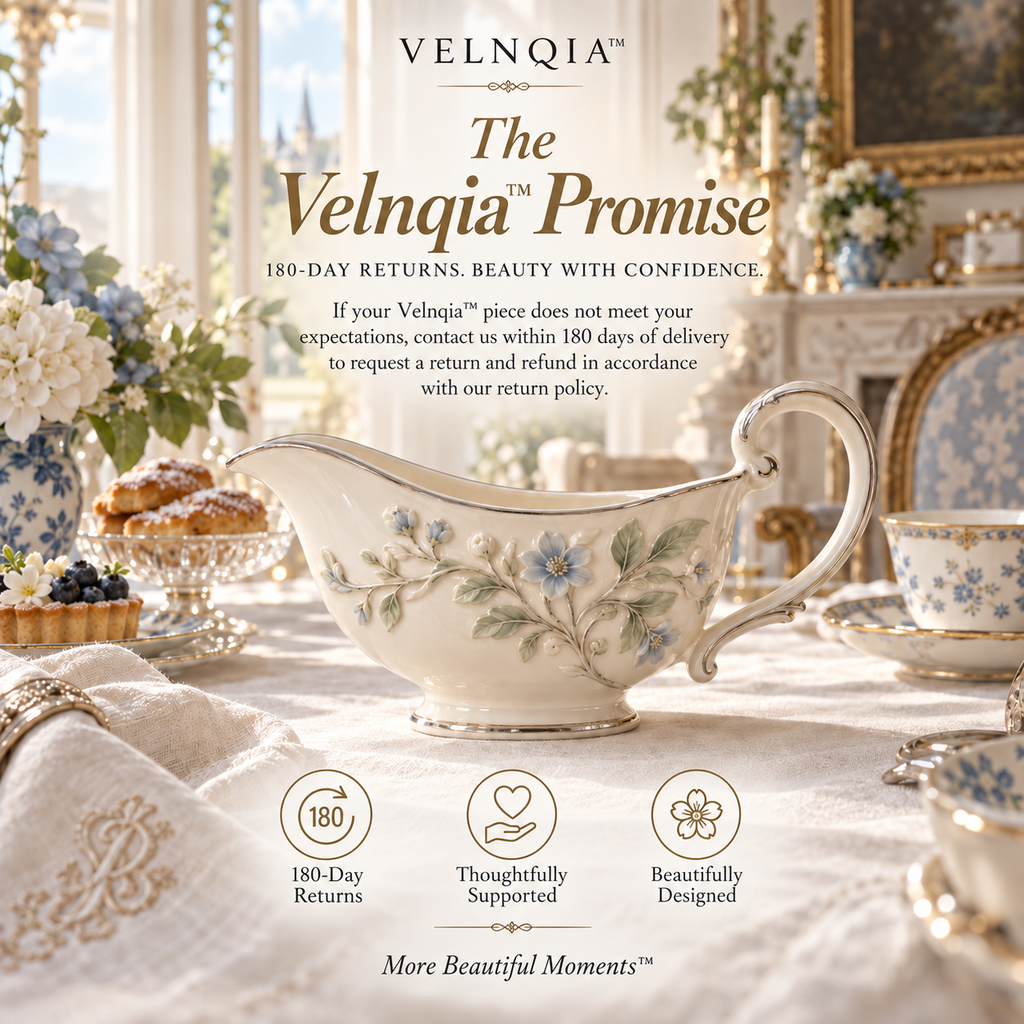 Velnqia™ Elaris — Sculpted Porcelain Sauce Boat
