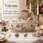 Velnqia™ Valenne — Sculpted Porcelain Covered Serving Casserole